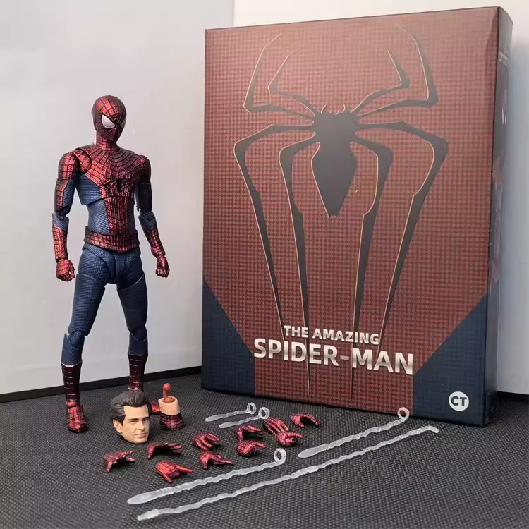 Spider-Man Black Suit Edition S.H.Figuarts Andrew Garfield Amazing Spider-Man Shf Anime Action Figures Model Collectible Toys