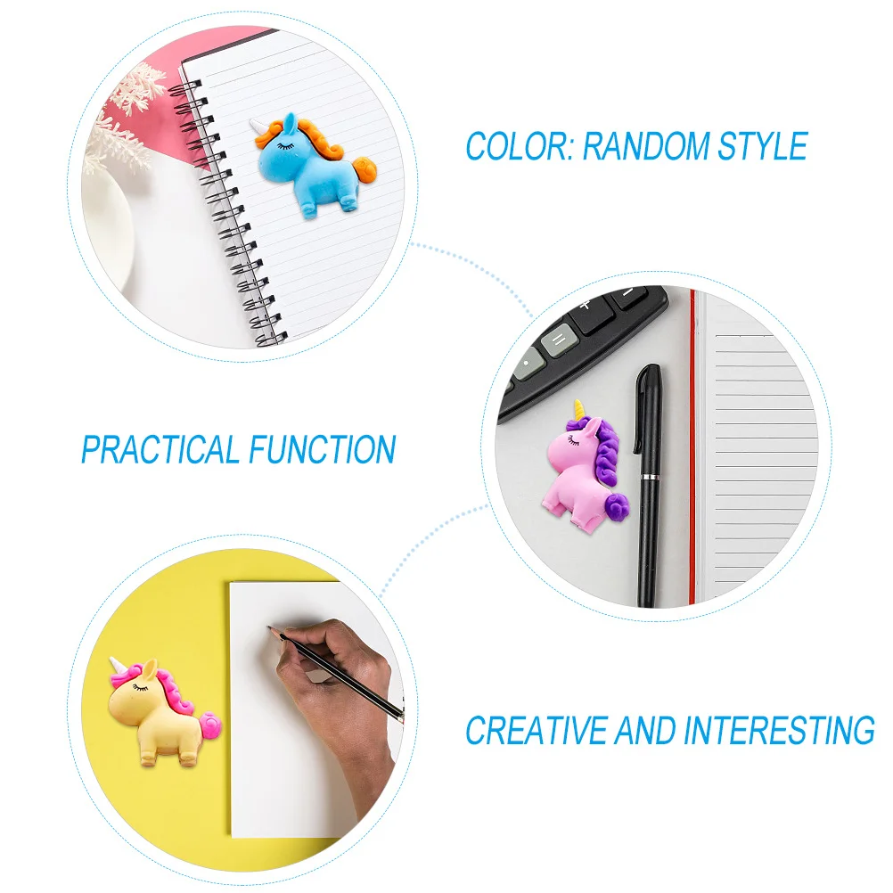 

16Pcs Cute Erasers Children's Erasers for Writing Mistakes Kids Stationery School Supplies Portable Pencil Eraser Bright