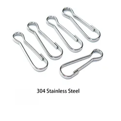 11mm-60mm 304 Stainless Steel Lanyard Snap Clip Hooks Spring Buckle For Keychain Keyring DIY Jewelry Accessory