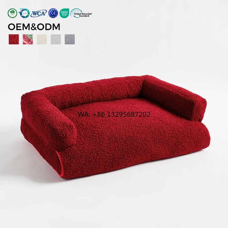 

Роскошное качество 3 в 1, жевательная кровать для собак, диван, ультрамягкий, высококачественный, анти-тревога, уютная, нескользящая, большая роскошная кровать для собак