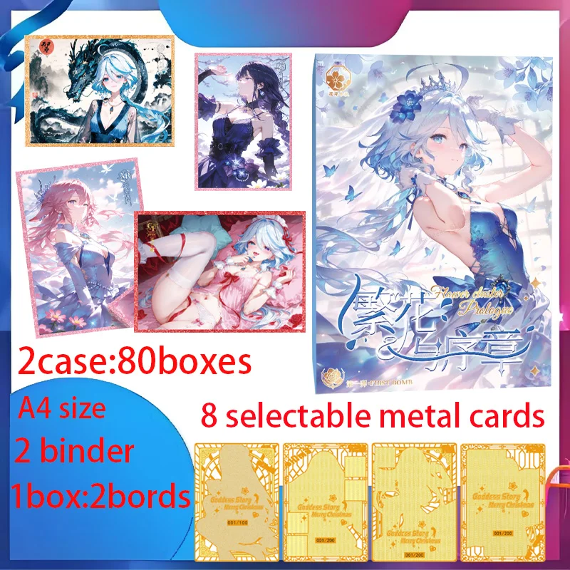 

Newest Flowers Cluster Prologue A4 size Waifu Boards Goddess Story Collection Card Swimsuit Bikini Booster Box Habbies Gift