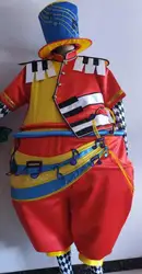 Clown Performance Costume Men Fat Funny Include Hat