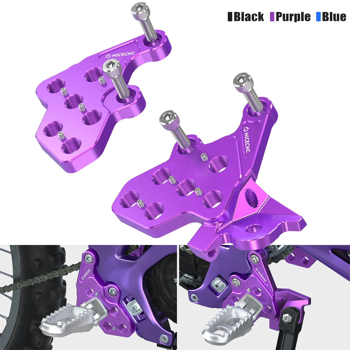 

For Surron Electric Bike Foot Peg Mount Bracket Package Height Adjustable Holder For 2025 2024 Sur-Ron Surron Light Bee X S L1E