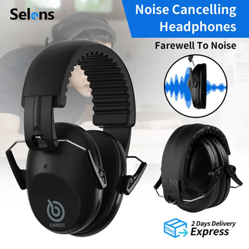 Earphone NRR 20 dB Noise Reduction Safety Headset Protection Ear Muffs Foldable Kids Ear Defenders For Adults Shooting Earmuff