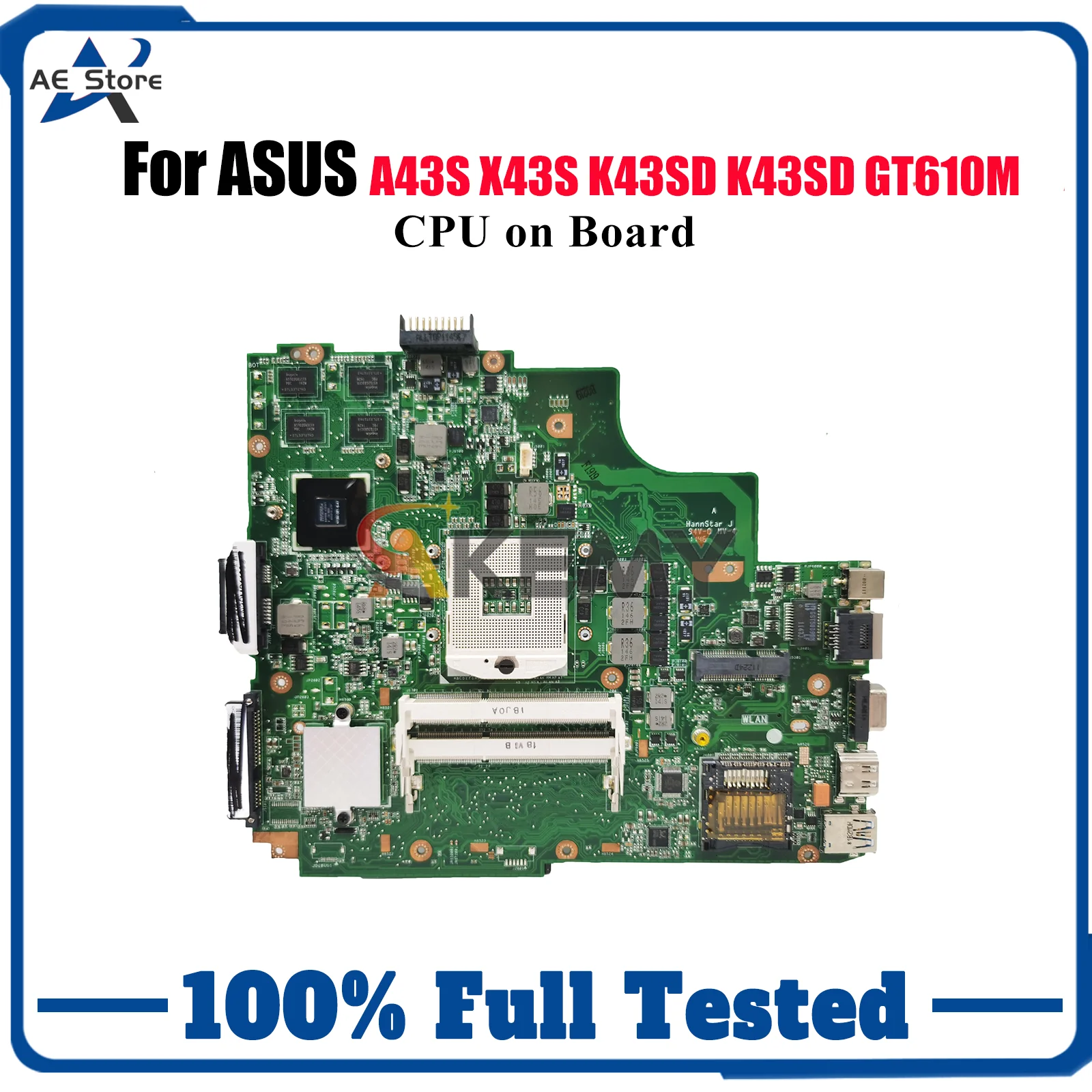 

K43SD Материнская плата для ноутбука ASUS K43S K43SD K43SV K43SM X43S A43S K43SJ Материнская плата для ноутбука с процессором tests ОК быстрая доставка stk