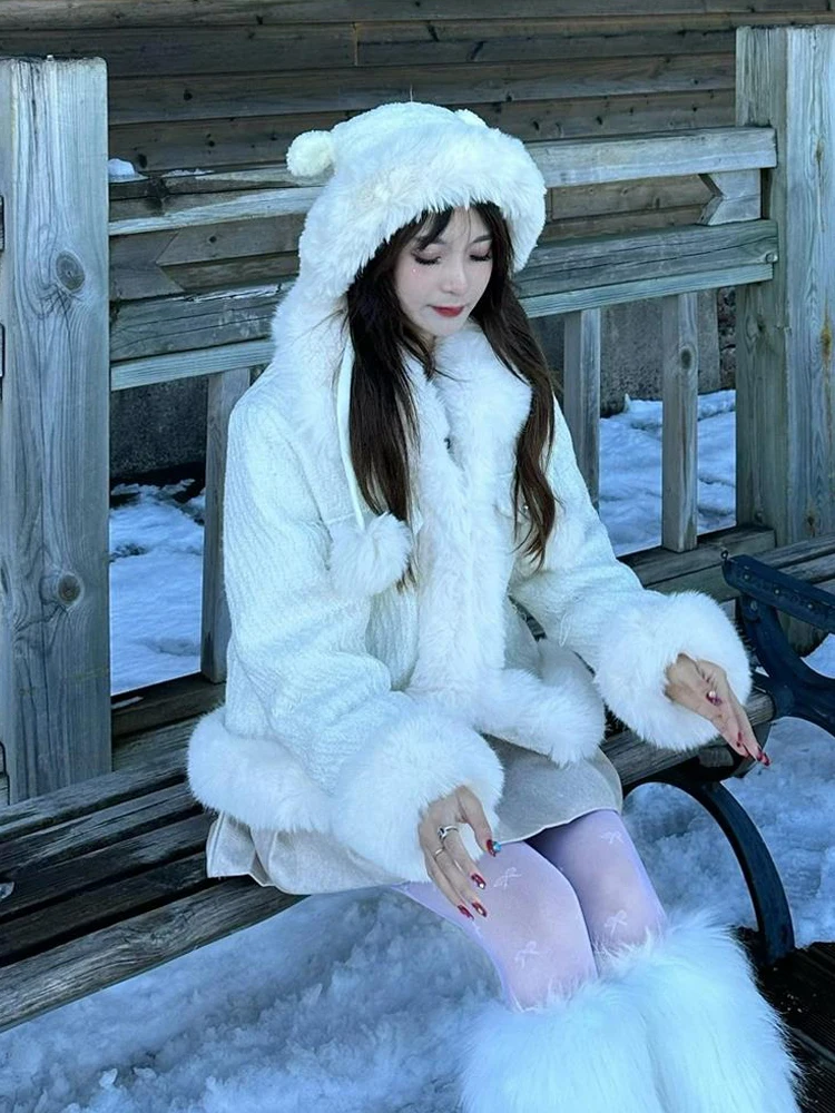 2025年 レディースファッション ショート丈 気質 フェイクファーコート 冬新作 1116