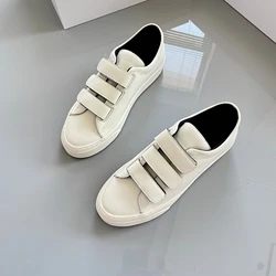 Luxury R0W Women's Shoes Solid Minimalist Design Magic Strap Sneakers Summer New Ventilate Soft Light Non-slip Flatshoes