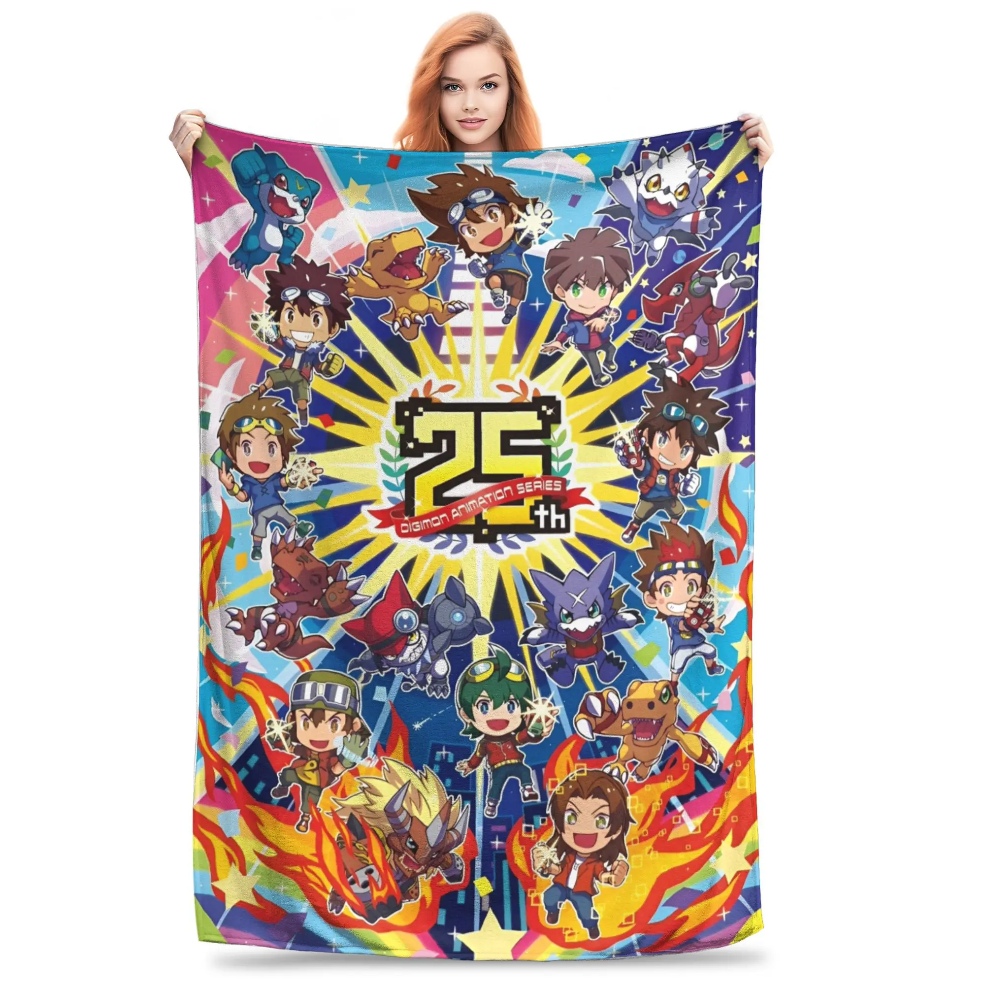 

Одеяло Digital Monster Digimon разных размеров, теплые, уютные, пушистые одеяла для дивана, дивана и кровати