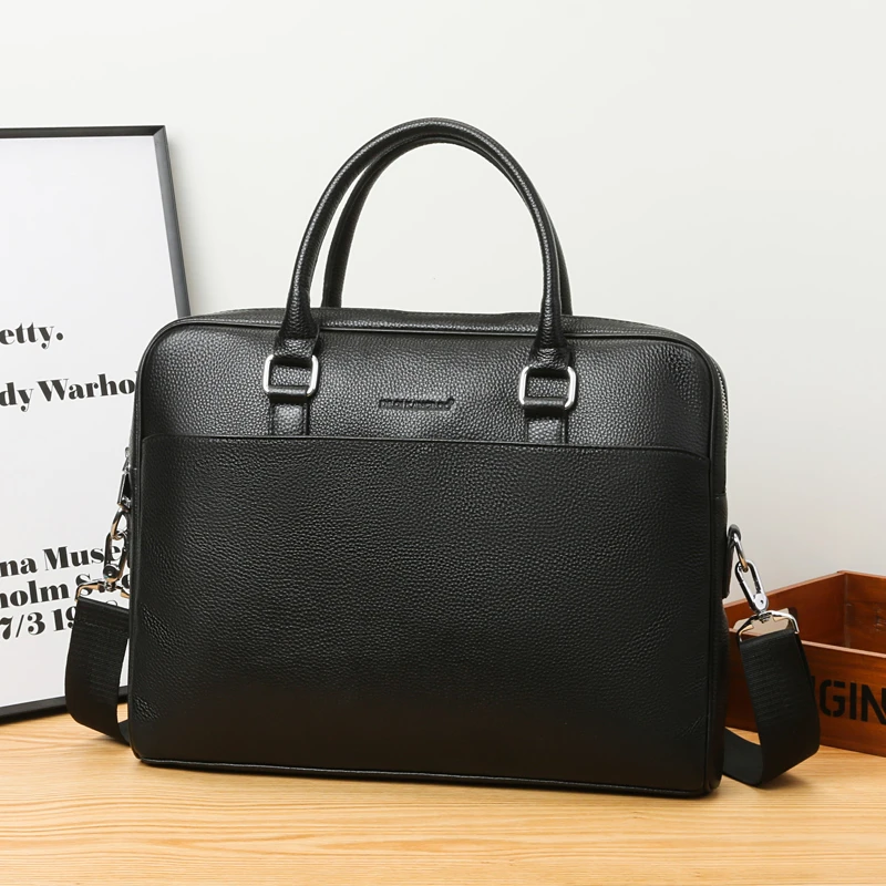 100% echtes Leder Aktentaschen Männer Frauen Business Büro Handtasche Designer Luxus Tasche Herren Rucksäcke Umhängetaschen Bolsa