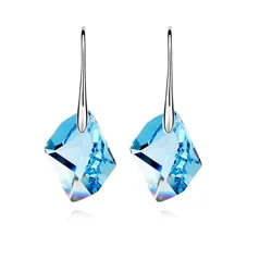 Baffin Silver Color Geometric Cosmic Drop Earrings Original Crystals from Austria For Women Friends Wedding Christmas Jewelry