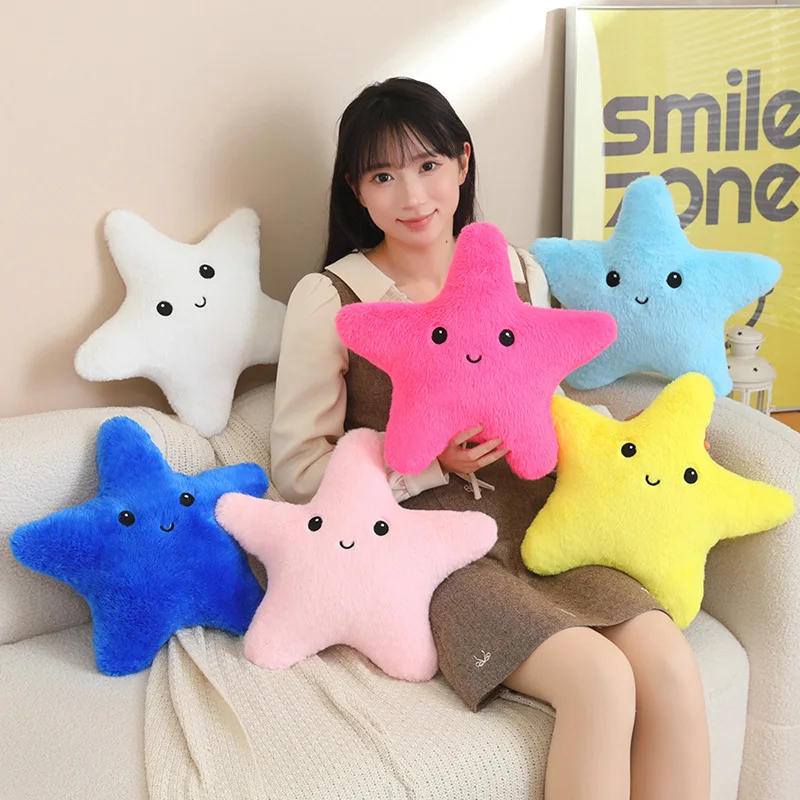 

35cm Five Pointed Star Starfish Pillow Star Hug Pillow Fairy Tale Cartoon Style Room Decoration Birthday And Holiday Gifts
