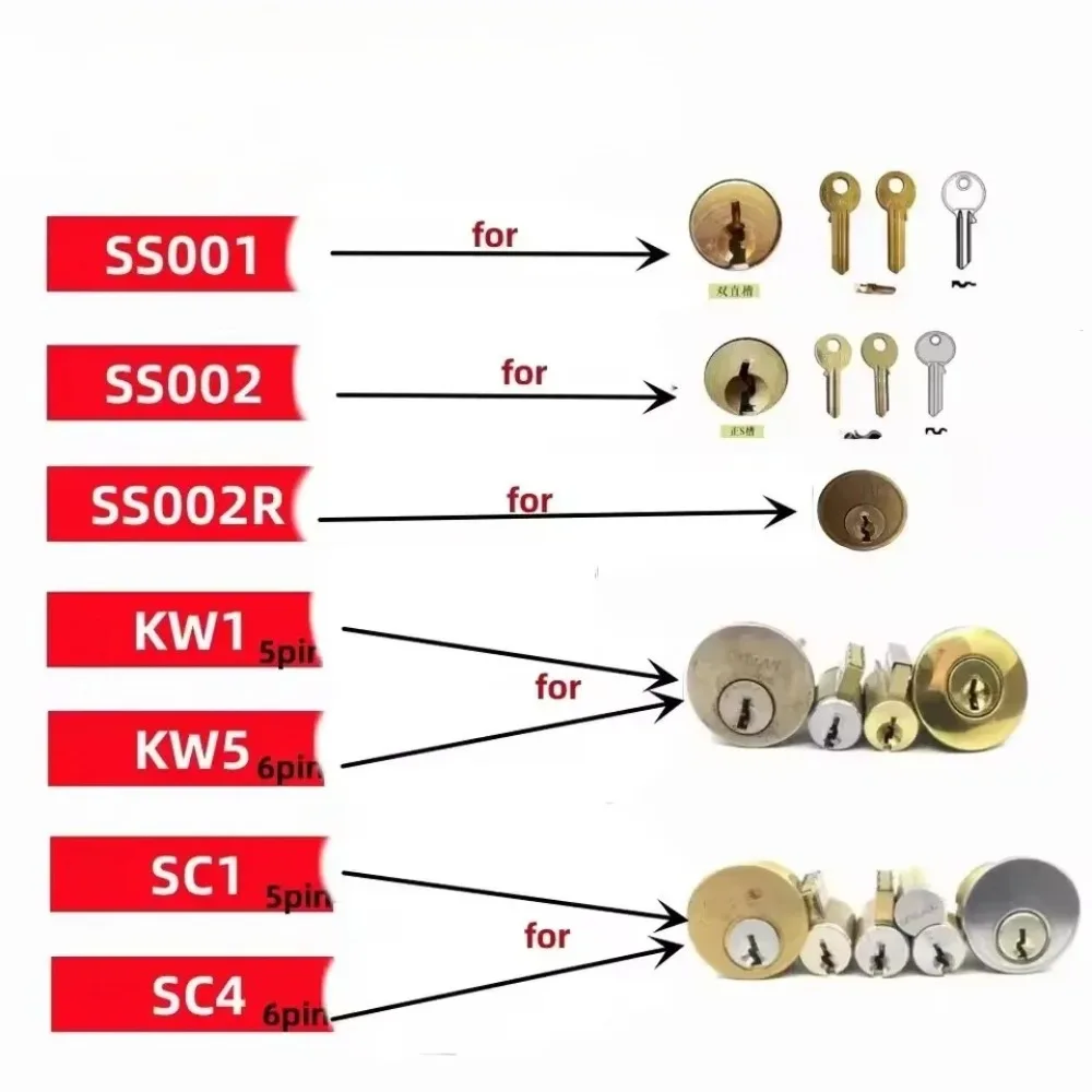 Lockpicking Lock Decoder SS001 Pro O Ring Pickup Kit Pick Locksmith Tool Key Decoder Precision Hook For Door Maintenance Repair