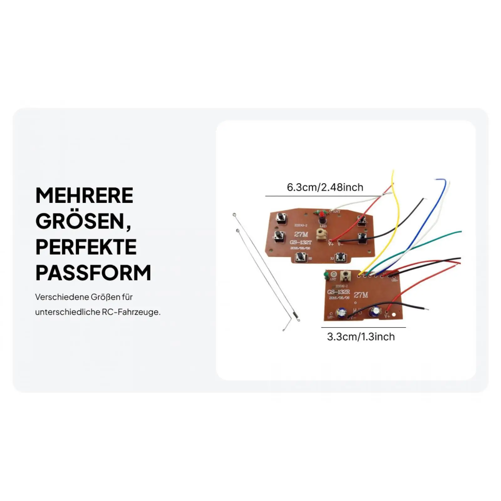 RC 크롤러 섀시 수정 및 원격 제어 자동차 예비 부품용 6CH PCB 보드 구리 수신기