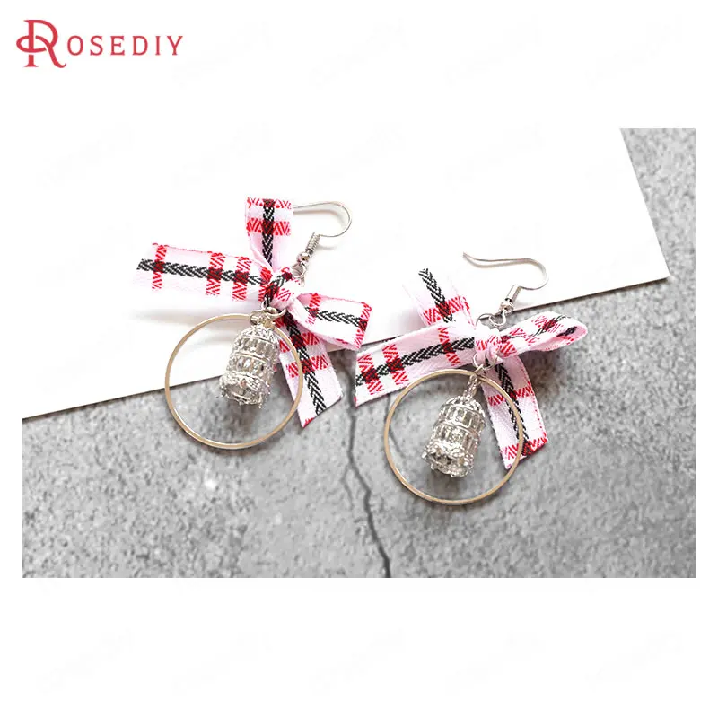 (F490)6 pieces 20*10mm High Quality Gold Color Plated Brass Bird Cage Charms Pendants Diy Jewelry Earrings Accessories Wholesale
