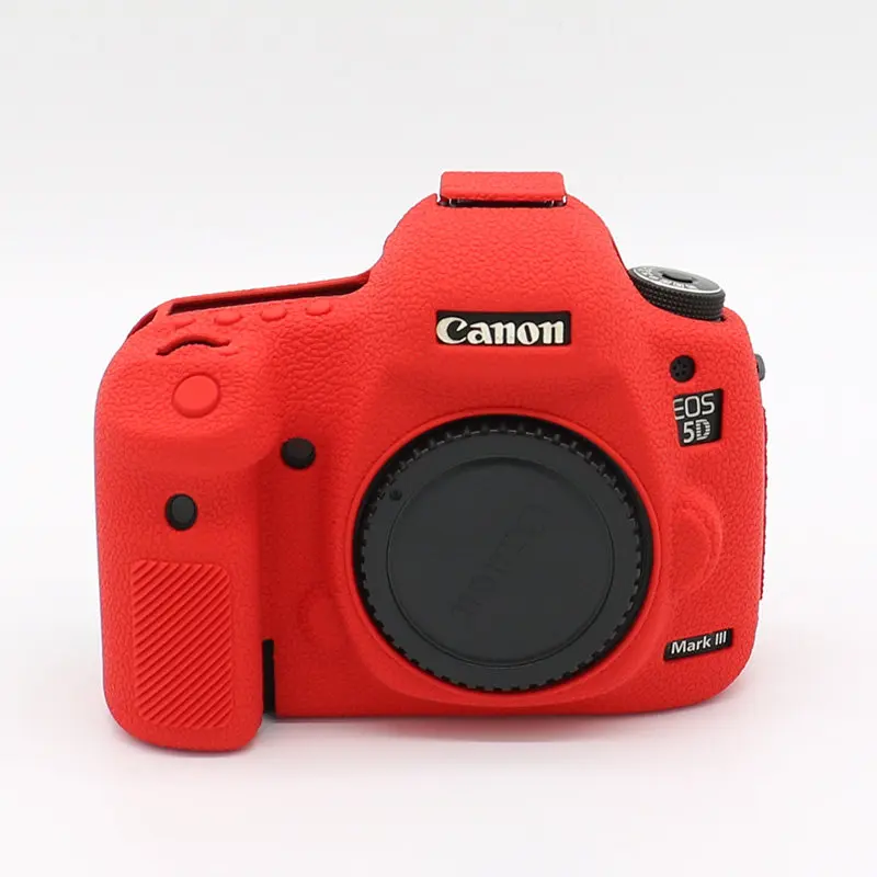 Silicone Armor Skin Case Cover DSLR Camera Bag Anti-skid Texture Design For Canon EOS 5D Mark III IV 3 4 5D3 5D4 / 5Ds R