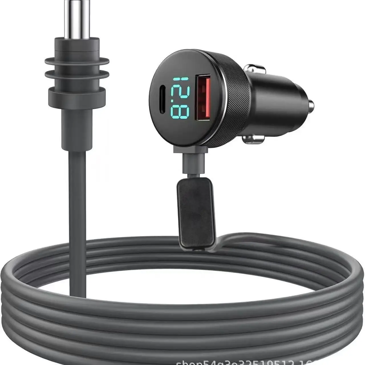 Para Starlink Mini 3 en 1 cargador de coche con pantalla Digital a Cable de alimentación CC con interfaz USBA + C Cable de carga de coche para Starlink Mini