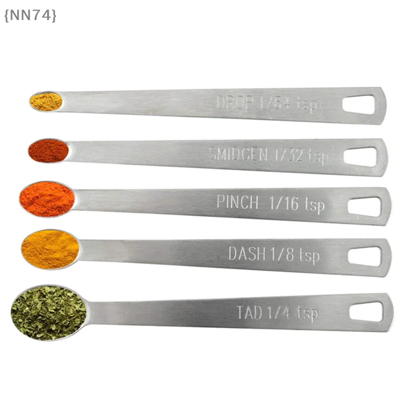 Professional Coffee Measuring Spoon Set-5pcs Stainless Steel Scoops|Precise Sizes for Espresso,Drip,Pour Over,Baking&Seasoning