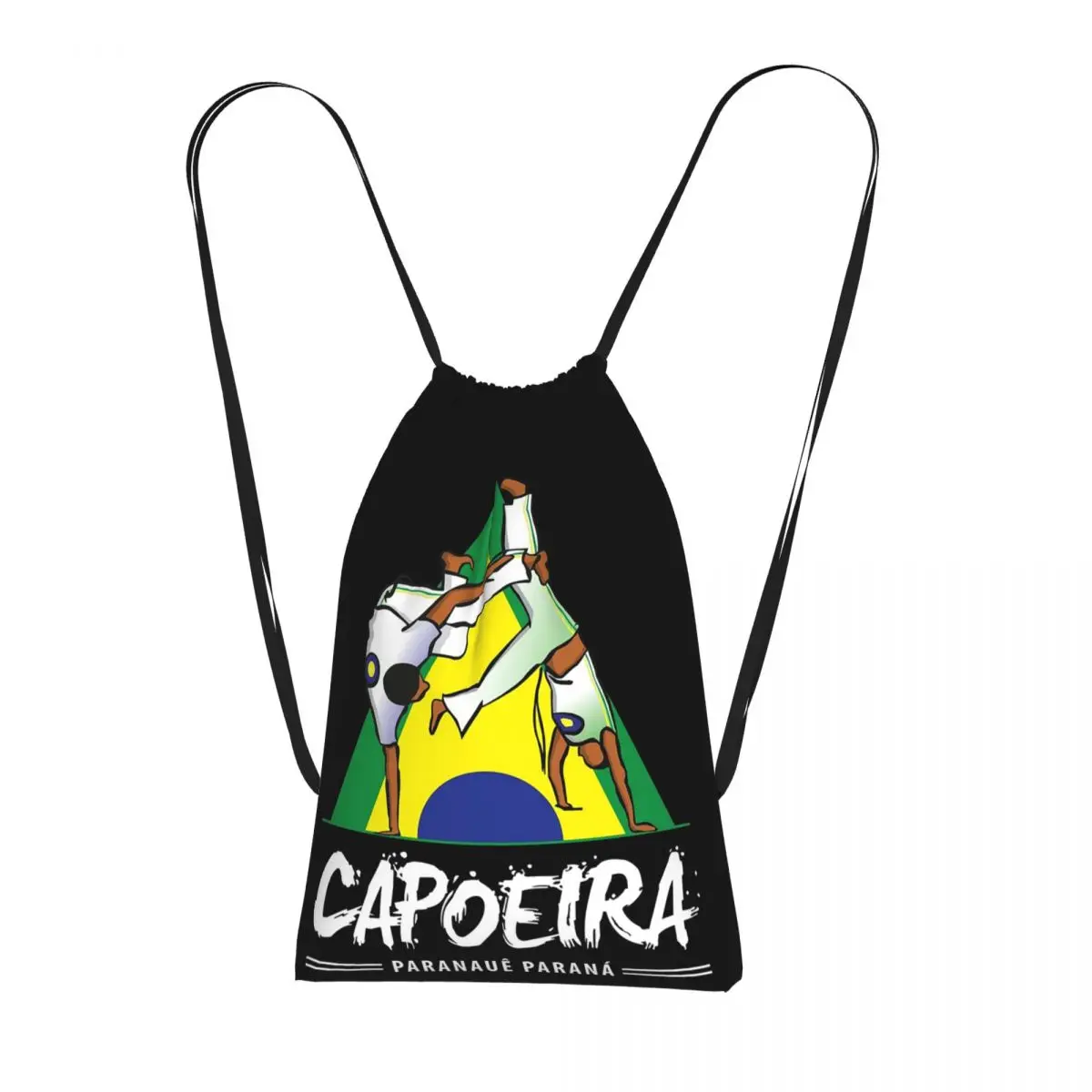 Capoeira Paranaue Drawstring Backpack hiking cycling Bag Portable Travel Drawstring Bag for Men Women