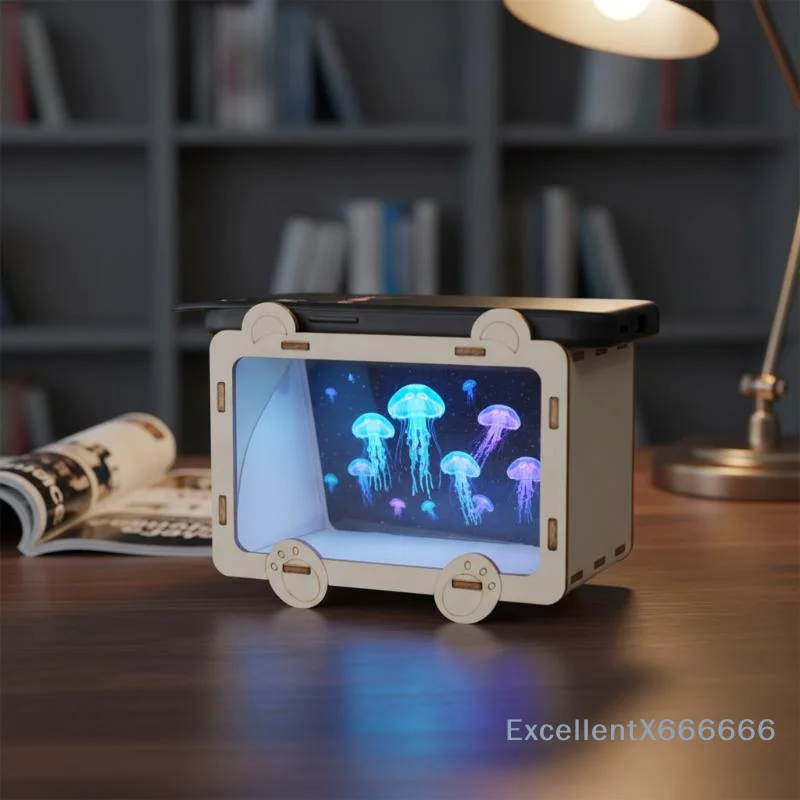 3D Hologram Projector For Smartphone, DIY Home Cinema, Student Science Experiment Desktop Decor