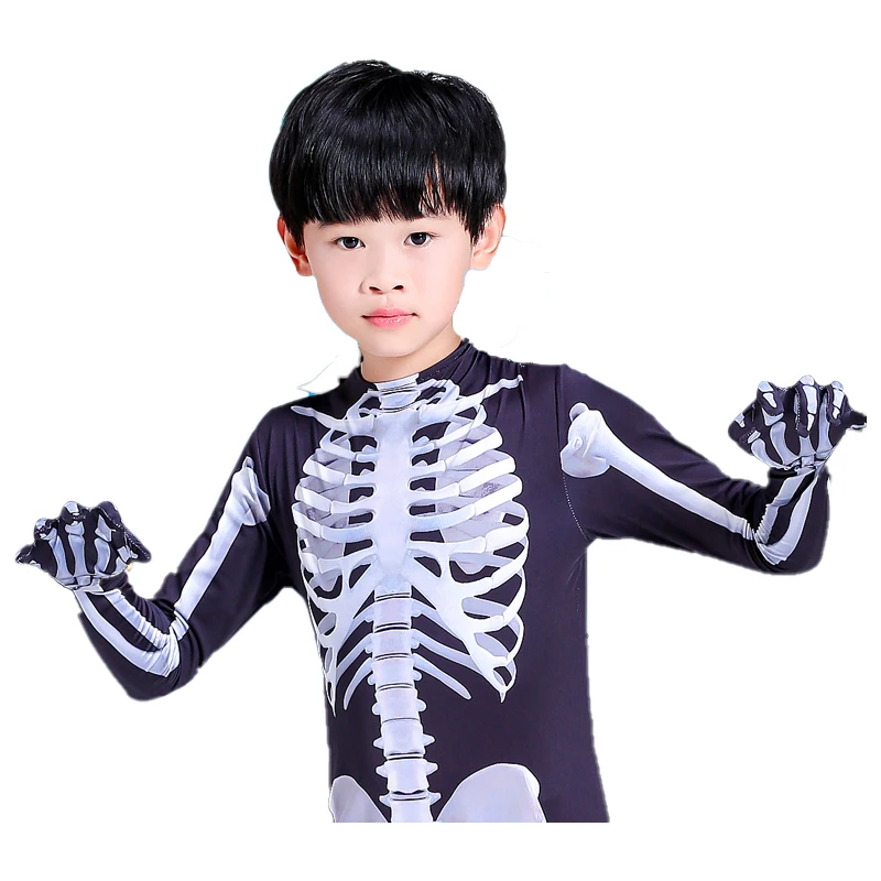 Costume d'Halloween Zombie Thriller pour Enfants et Adultes, Couvre-Tête, Cosplay, Modules d'Horreur, Combinaison Seton, Rave Party, Zentai