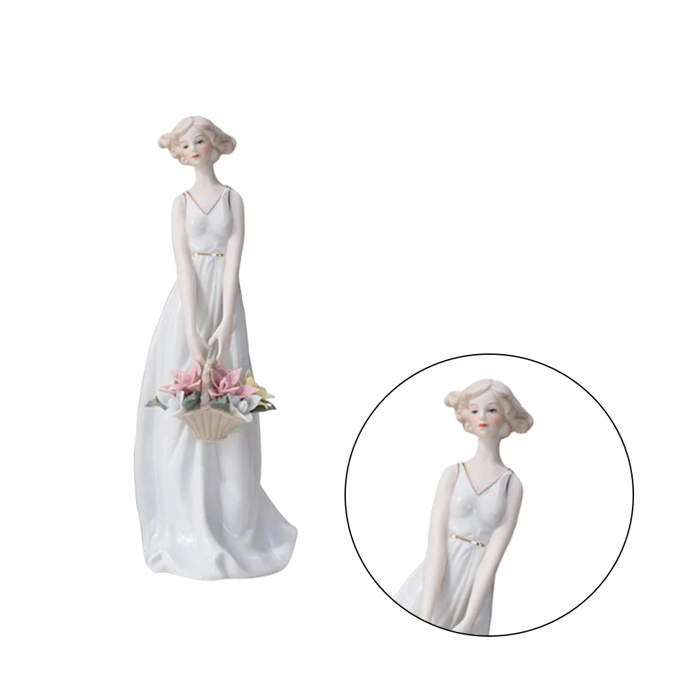 

Ceramic Jacquard Blue Home Decoration Figure Handmade Desktop Ornament Exquisite Ceramic Crafts Office Tabletop Ornament