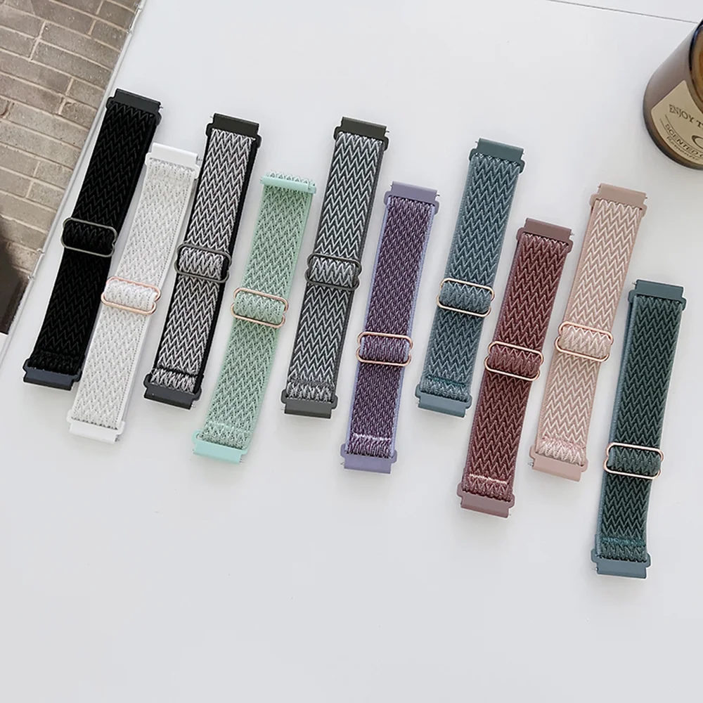 Nylon strap For Samsung Galaxy watch 4/5/6/classic/5 pro 45mm 47mm 43mm Adjustable Elastic bracelet Huawei GT 2/2e/3/Pro band