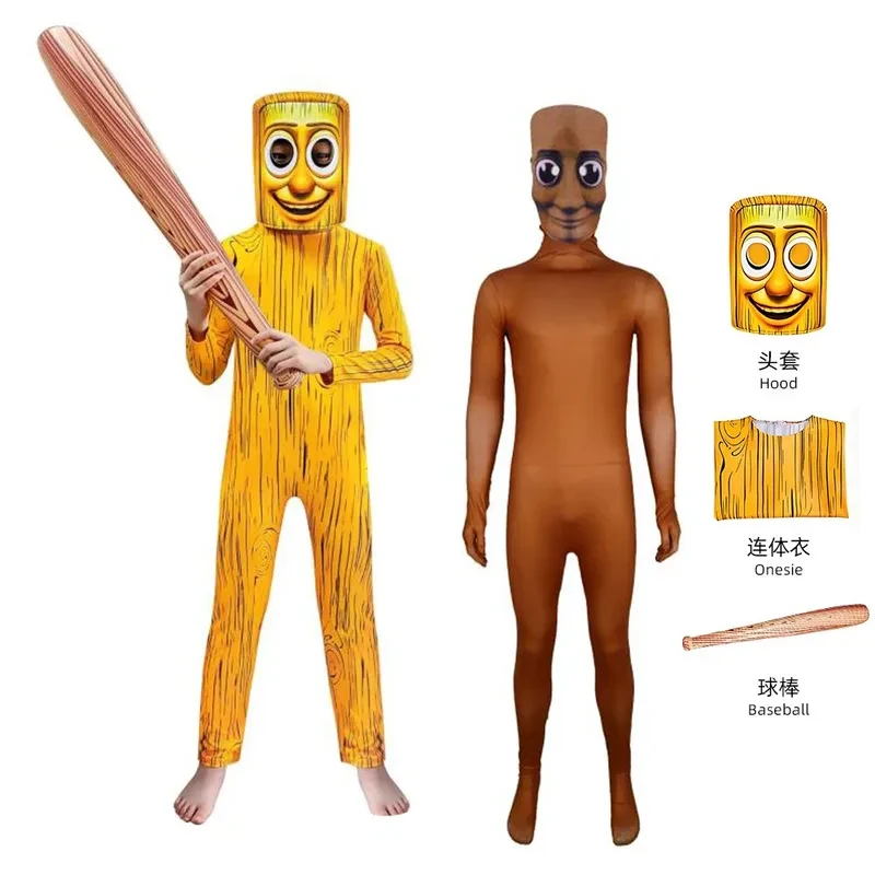 

❤2026❤ Kids TungTung Sahur Halloween Cosplay For Children Cartoon Jumpsuit Bodysuit Italian Brain Costumes Party Italian Brainr❤