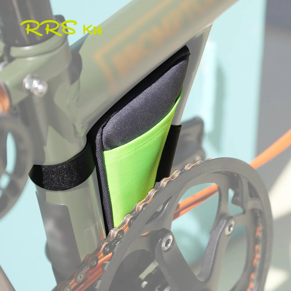 Rrskit For Brompton Bicycle Frame Triangle Bag Folding Bicycle With Zipper Interlayer Maintenance Tool Pocket Bike Front Bag