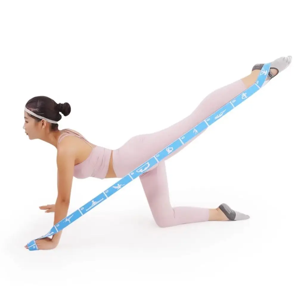 

Nylon Yoga Pilates Resistance Band Stretch Strap Multi-Functional Yoga Strap Elastic Band Segmented Markings Portable