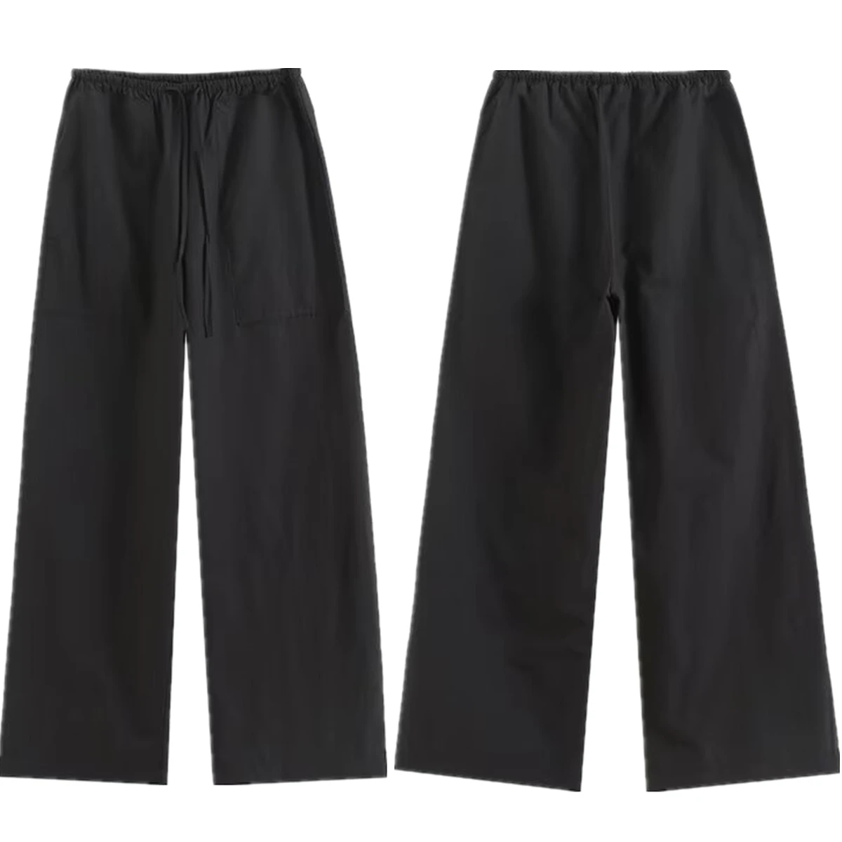 Jenny&Dave Autumn New Arrival Minimalist Lazy Style Pants Women Loose Casual Pants Black Haren Trousers