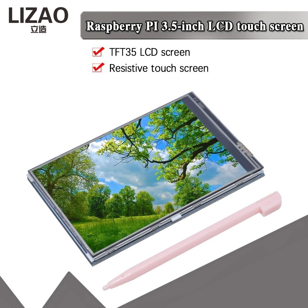 3.5 Inch Raspberry Pi Touch Screen, TFT LCD Display Shield with Stylus, Plug and Play Monitor for Raspberry Pi 2 Model B DIY