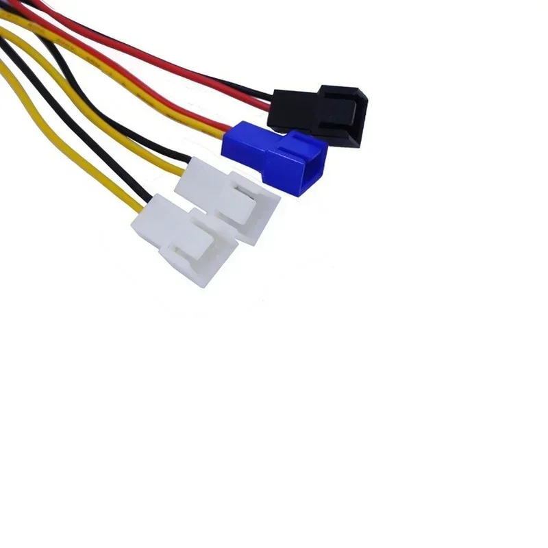 Computer Cooling Fan Cables for CPU PC Case Fan, 1pcs 4 - Pin Molex To 3 - Pin Fan Power Cable Adapter Connector 12v*2 / 5v*2