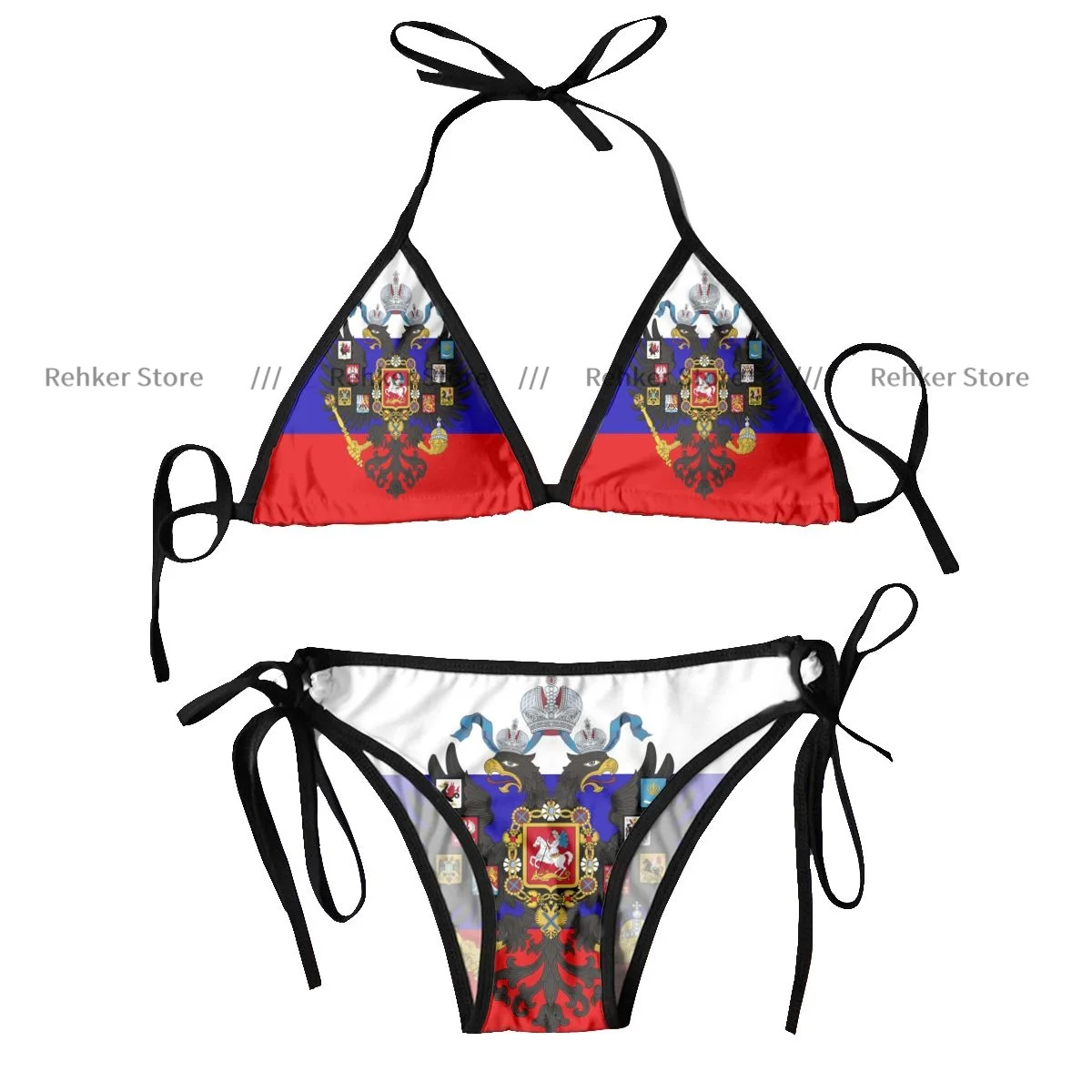 Woman Swimsuit Sexy Bikini Set Swimwear Russia Imperial Flag Two Piece Bathing Suit