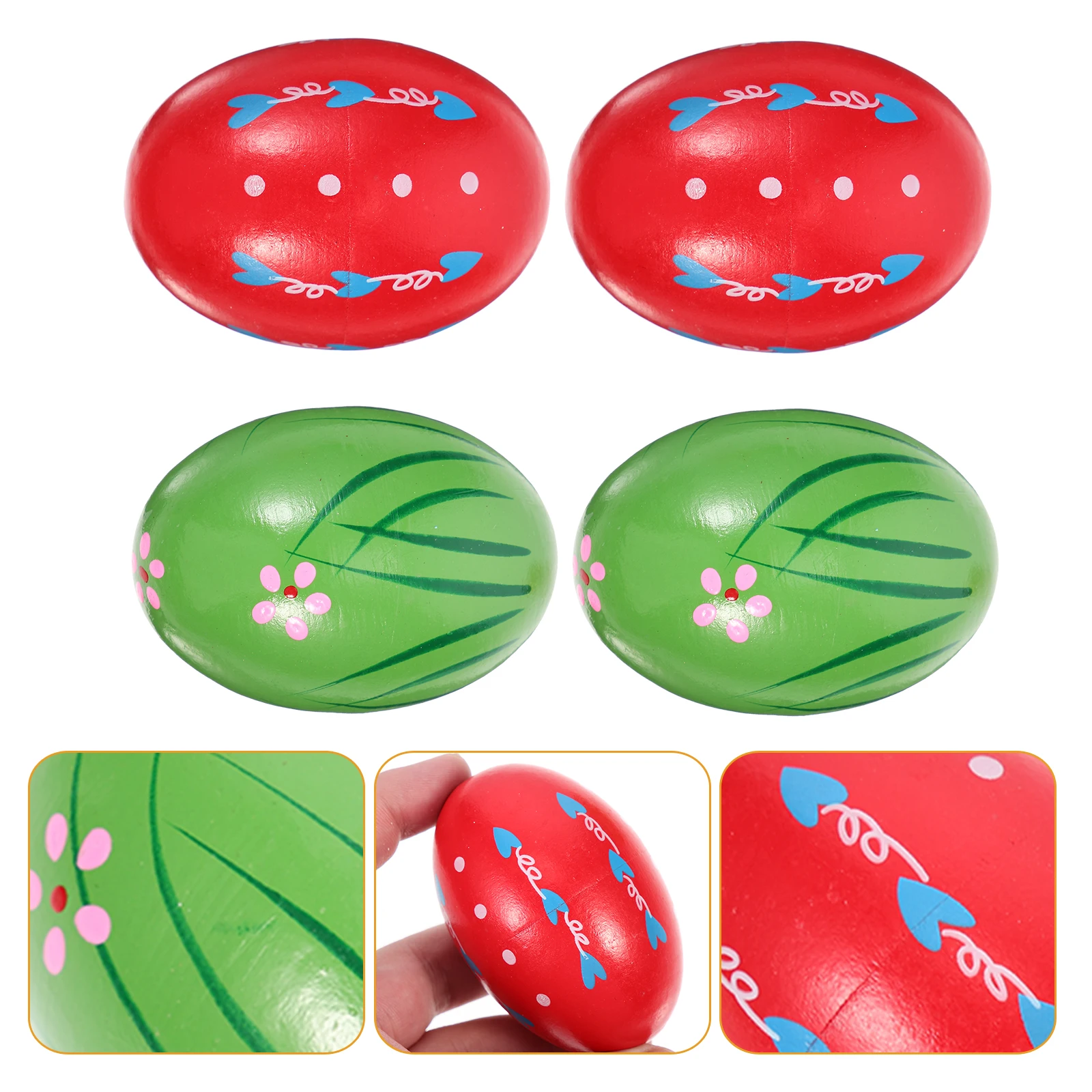 

4pcs Egg Shakers Kids Musical Toys Sand Percussion Instruments for Toddler Home School Kindergarten Play Crisp Sound