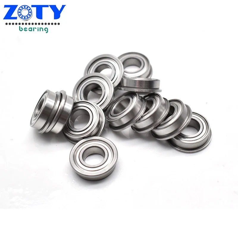 10pcs Flanged 1/4x3/8x1/8 SFR168C-ZZ SFR168C High Quality Micro Ball Bearings Miniature Bearings High Speed ABEC 7