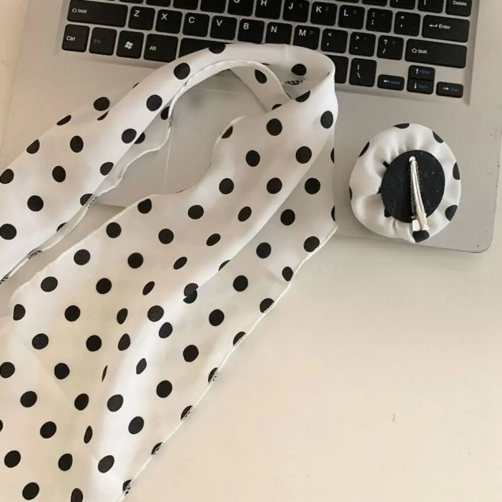 Elegant Rose Flower Long Satin Scarf Pure Color Kerchief Chiffon Neckerchief Soft Collar Decoration Chiffon Scarves