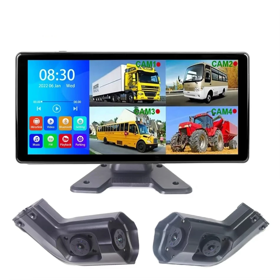 

GAYINTT AHD BSD Side View Vertical Monitors Touch Screen Loop Recording Display Left Right Car Cameras for Truck Bus Mirror