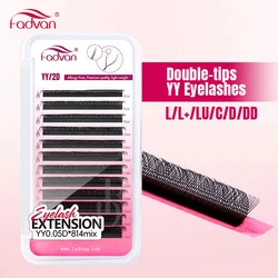 FADVAN YY Forma Ciglia 2D 0.07 Visone finto C/D 8-15mm Ciglia brasiliane morbide naturali Premade Volume Fan Ciglia Estensione
