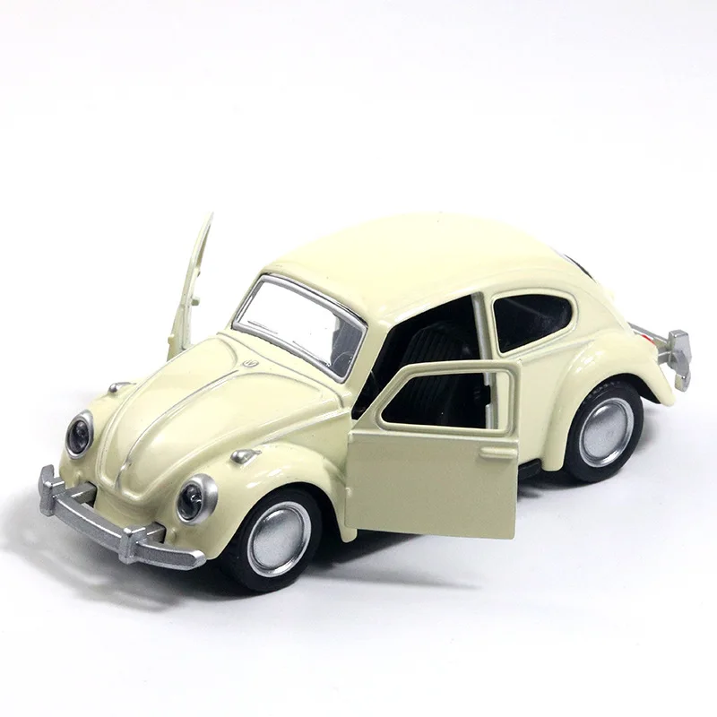 KaKBeir High Simulation Retro Classic Beetle, 1:36 Alloy Car Models, Metal Diecasts, Pull Back Toy Vehicles