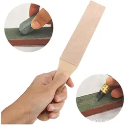 New Wooden Handle Leather Sharpening Strop Handmade Razor Polishing Board For Razor Knives Double Sided Home Sharpening Tool