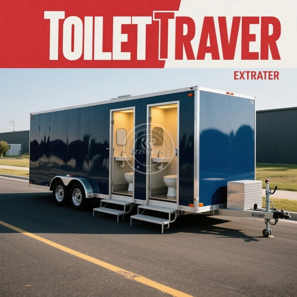 

Elite Luxury Restroom Trailer Mobile Bathroom Trailer Portable Toilet Trailer for Corporate Events Parties