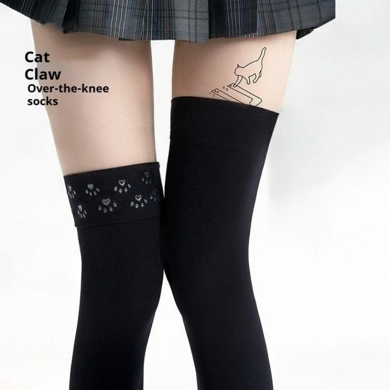 Verlängern Sie 70/50/40 cm rutschfeste Silikonstrümpfe für Damen, dünn, durchsichtig, schlank, Oberschenkelhohe Socken, japanischer Stil, Uniform, JK-Kniestrümpfe