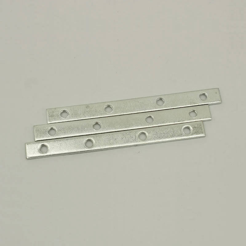 5PCS Flat Bar Link Chinese Style White Zinc Straight Iron Sheet Flat Corner Piece Fixed Piece Flat Corner Code Accessories