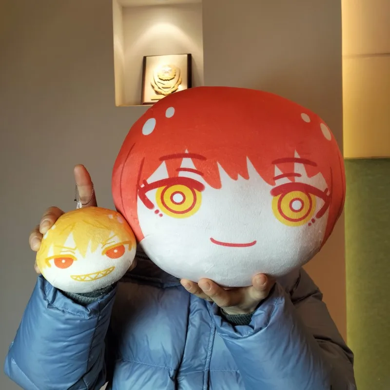 Anime Chainsaw Man Round Plush Cushion Makima Denji Reze Angel Devil Soft Stuffed Doll Home Decor Plush Keychain Bag Pendant