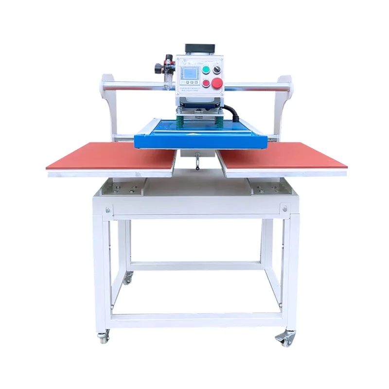 Hot Sale New Semi-Automatic Electric Flatbed Heat Press Machine 40x60cm Sublimation Double Station Garment T-Shirt