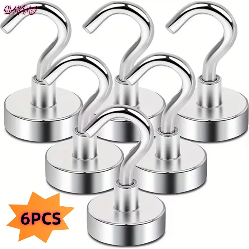 Strong Powerful Round Neodymium Magnet Hook Salvage Magnet Sea Fishing Equipments Holder Pulling Mounting Pot with Ring Hooks