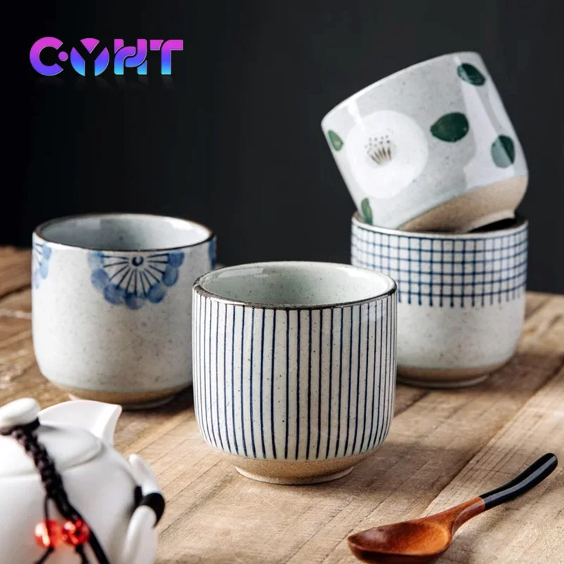 Retro Ceramic Tea Cup 200ml Japanese Mug Tea House Restaurant Master Cup 300ML Creativity Chinese Kung Fu Tea Set Wholesale 1pc