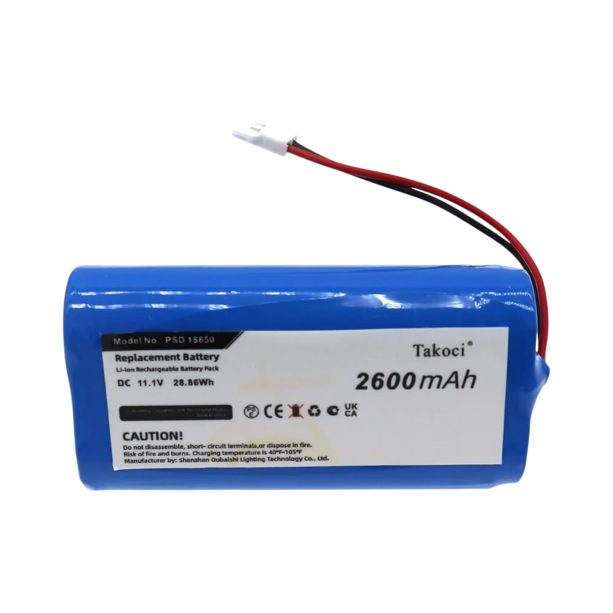 

Vacuum Replacement Battery 2600mAh for Aquajack 211 Pool Cleaner PSD 18650