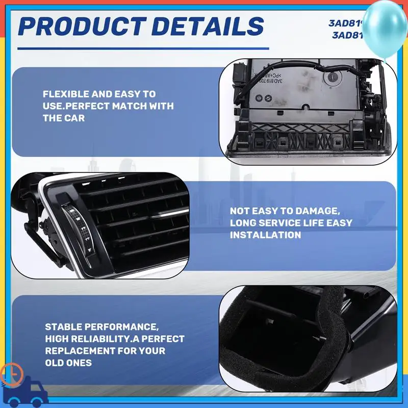 

L37A-приборная панель автомобиля, кондиционер, в сборе, выходная решетка кондиционера, панель 3AD819728A 3AD819701A для VW CC PASSAT B6 B7