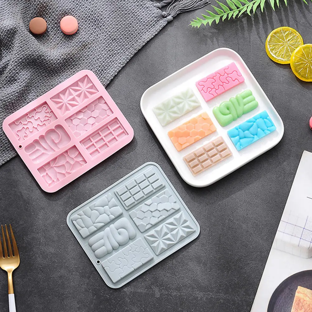 

2pcs Silicone Chocolate Molds Large Soft Baking Tart Cookie Candy Mold for Home Easy Demould Dishwasher Safe